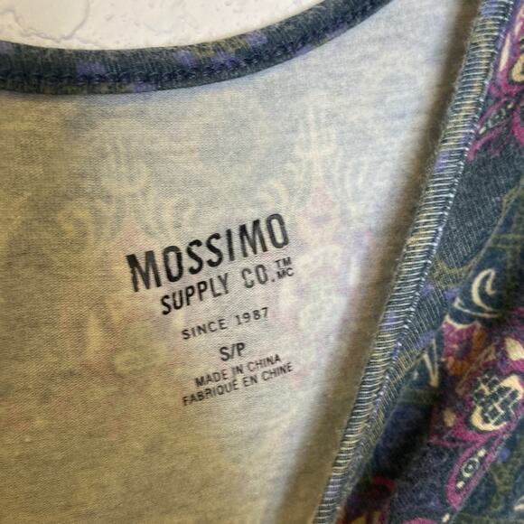 Mossimo Supply Co. Cap Sleeve Scoop Neck Stretchy Mini Dress Boho Print Sz Sm - Picture 4 of 12